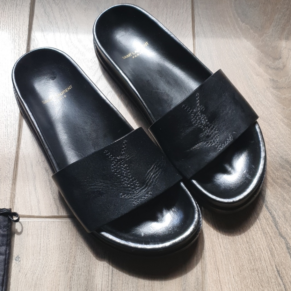 Saint Laurent slides, euro 37.5- 38 size, 7.5-8 us